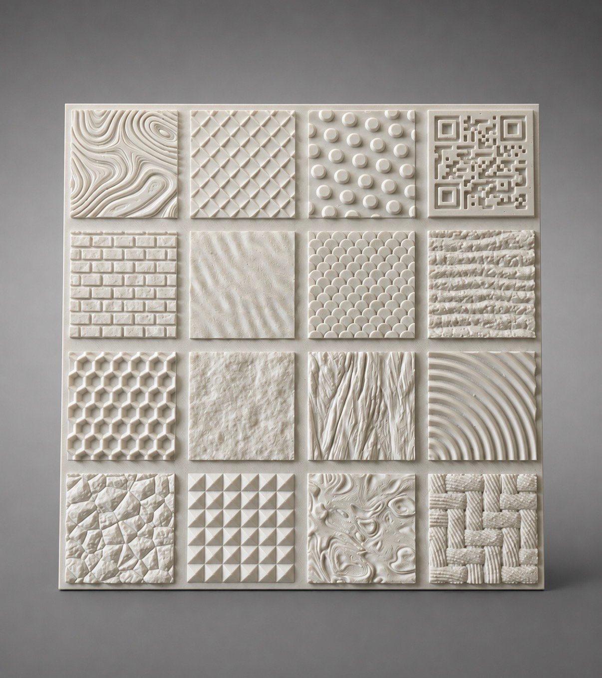 Examples of tactile texture patterns for sensory exploration
